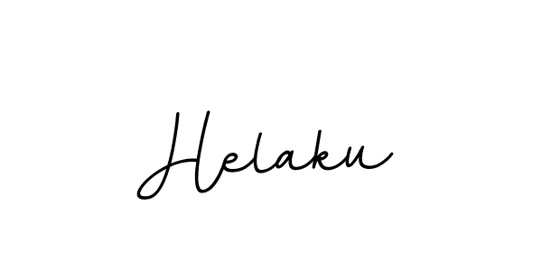 How to make Helaku name signature. Use BallpointsItalic-DORy9 style for creating short signs online. This is the latest handwritten sign. Helaku signature style 11 images and pictures png