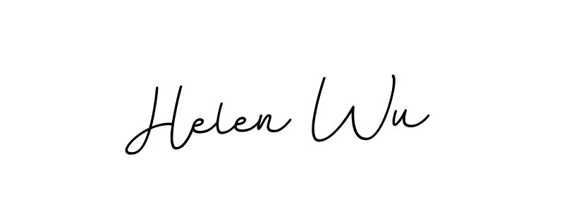 Helen Wu stylish signature style. Best Handwritten Sign (BallpointsItalic-DORy9) for my name. Handwritten Signature Collection Ideas for my name Helen Wu. Helen Wu signature style 11 images and pictures png