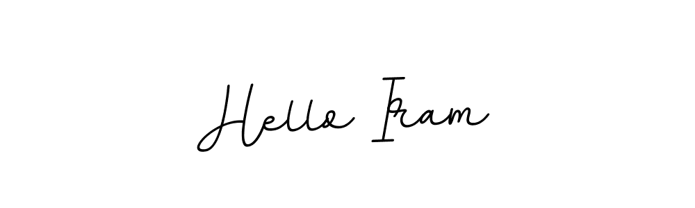 Use a signature maker to create a handwritten signature online. With this signature software, you can design (BallpointsItalic-DORy9) your own signature for name Hello Iram. Hello Iram signature style 11 images and pictures png