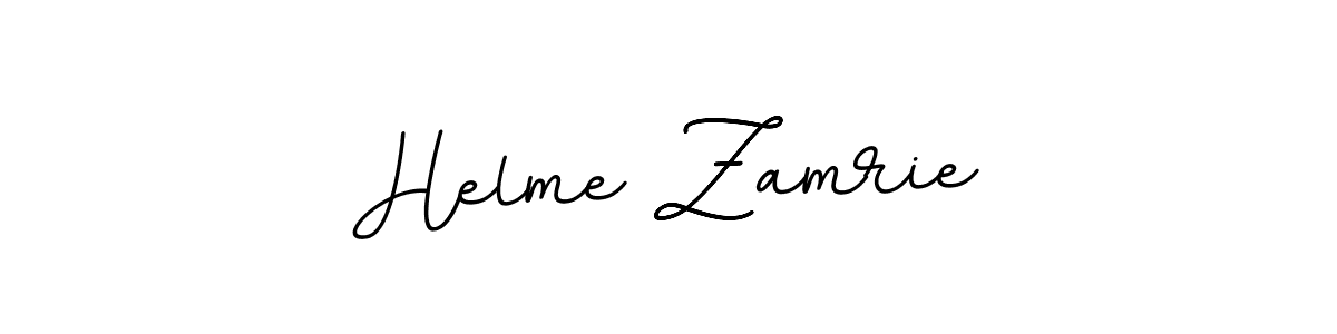 Make a beautiful signature design for name Helme Zamrie. With this signature (BallpointsItalic-DORy9) style, you can create a handwritten signature for free. Helme Zamrie signature style 11 images and pictures png