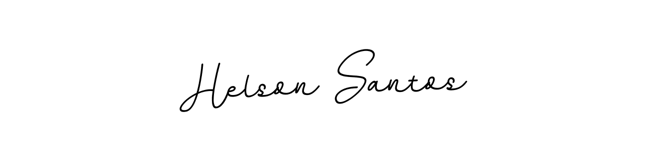 Make a beautiful signature design for name Helson Santos. With this signature (BallpointsItalic-DORy9) style, you can create a handwritten signature for free. Helson Santos signature style 11 images and pictures png