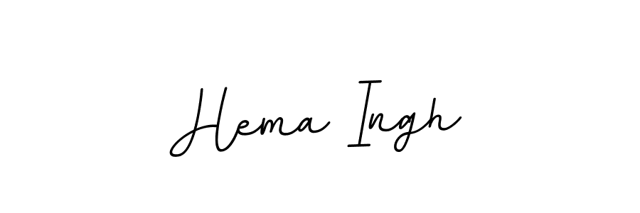 Design your own signature with our free online signature maker. With this signature software, you can create a handwritten (BallpointsItalic-DORy9) signature for name Hema Ingh. Hema Ingh signature style 11 images and pictures png