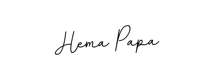 How to make Hema Papa name signature. Use BallpointsItalic-DORy9 style for creating short signs online. This is the latest handwritten sign. Hema Papa signature style 11 images and pictures png