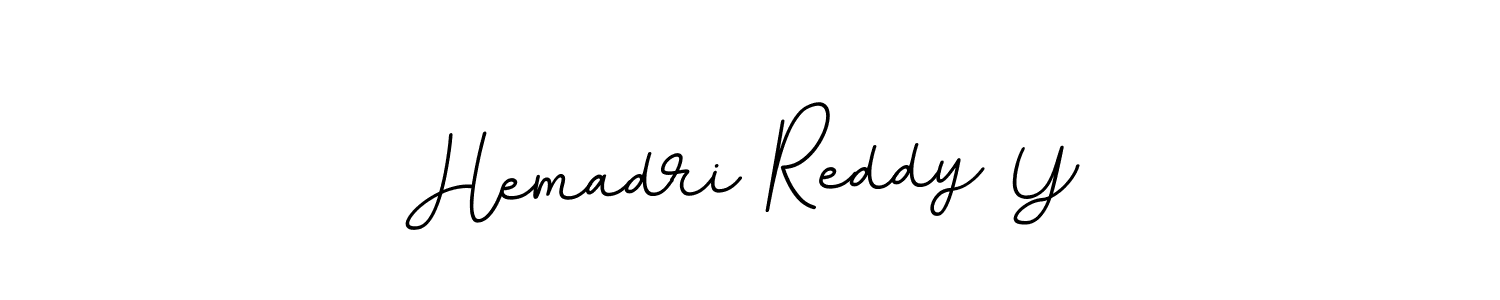 The best way (BallpointsItalic-DORy9) to make a short signature is to pick only two or three words in your name. The name Hemadri Reddy Y include a total of six letters. For converting this name. Hemadri Reddy Y signature style 11 images and pictures png