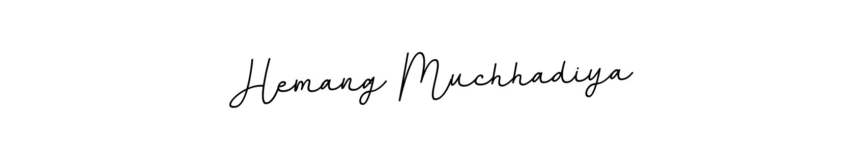 Hemang Muchhadiya stylish signature style. Best Handwritten Sign (BallpointsItalic-DORy9) for my name. Handwritten Signature Collection Ideas for my name Hemang Muchhadiya. Hemang Muchhadiya signature style 11 images and pictures png