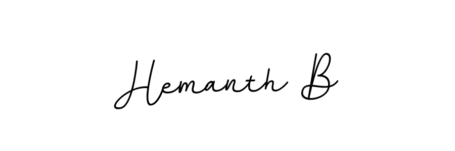 Make a beautiful signature design for name Hemanth B. With this signature (BallpointsItalic-DORy9) style, you can create a handwritten signature for free. Hemanth B signature style 11 images and pictures png