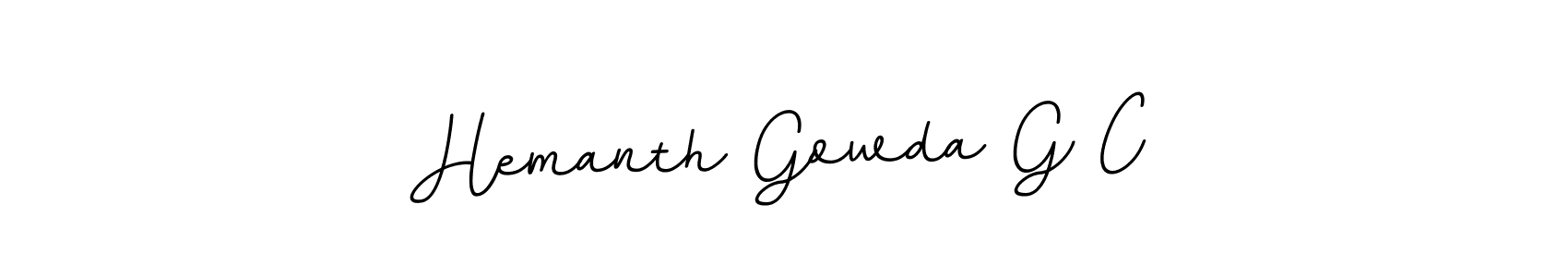 How to make Hemanth Gowda G C name signature. Use BallpointsItalic-DORy9 style for creating short signs online. This is the latest handwritten sign. Hemanth Gowda G C signature style 11 images and pictures png