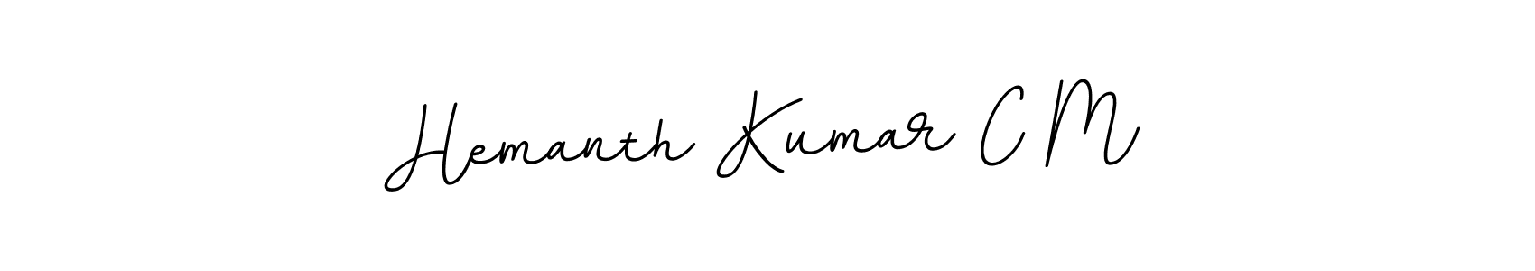 Use a signature maker to create a handwritten signature online. With this signature software, you can design (BallpointsItalic-DORy9) your own signature for name Hemanth Kumar C M. Hemanth Kumar C M signature style 11 images and pictures png