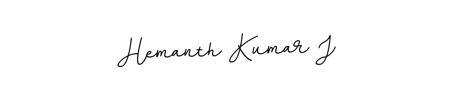 Make a beautiful signature design for name Hemanth Kumar J. With this signature (BallpointsItalic-DORy9) style, you can create a handwritten signature for free. Hemanth Kumar J signature style 11 images and pictures png