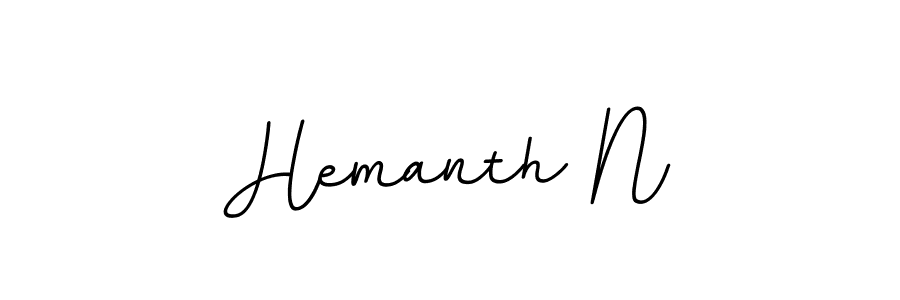 Make a beautiful signature design for name Hemanth N. With this signature (BallpointsItalic-DORy9) style, you can create a handwritten signature for free. Hemanth N signature style 11 images and pictures png