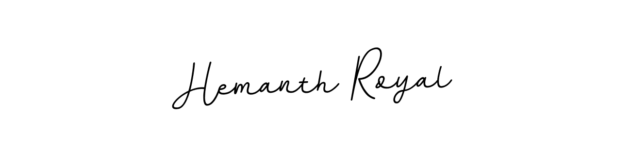 Create a beautiful signature design for name Hemanth Royal. With this signature (BallpointsItalic-DORy9) fonts, you can make a handwritten signature for free. Hemanth Royal signature style 11 images and pictures png