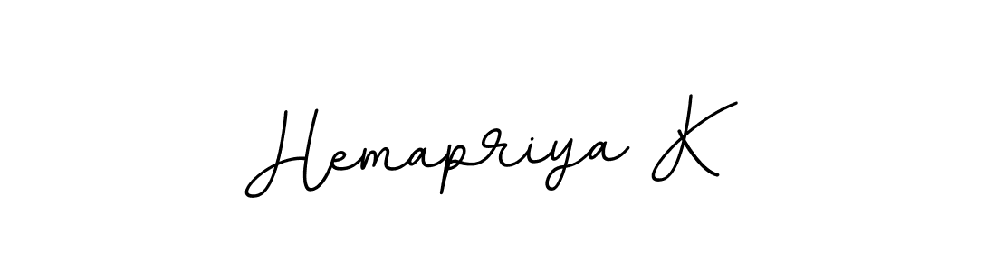 The best way (BallpointsItalic-DORy9) to make a short signature is to pick only two or three words in your name. The name Hemapriya K include a total of six letters. For converting this name. Hemapriya K signature style 11 images and pictures png