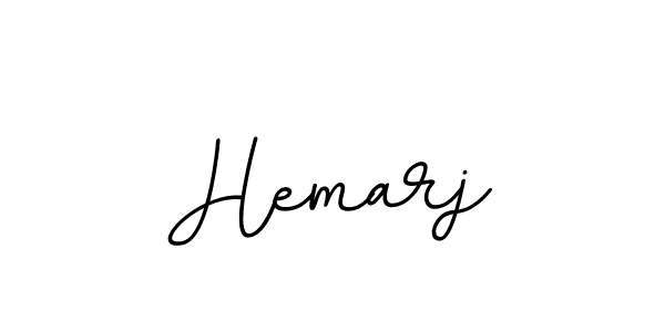 How to make Hemarj name signature. Use BallpointsItalic-DORy9 style for creating short signs online. This is the latest handwritten sign. Hemarj signature style 11 images and pictures png