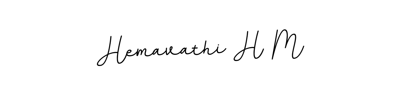 The best way (BallpointsItalic-DORy9) to make a short signature is to pick only two or three words in your name. The name Hemavathi H M include a total of six letters. For converting this name. Hemavathi H M signature style 11 images and pictures png