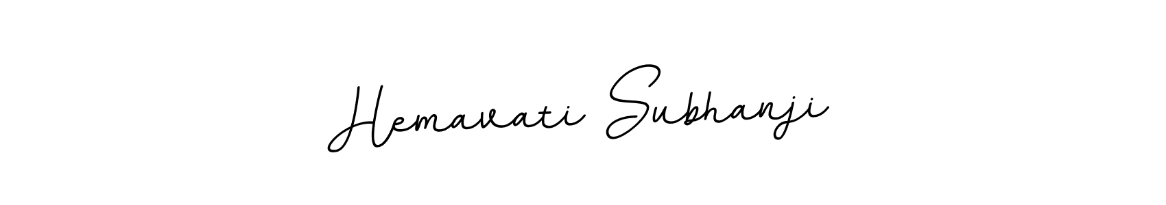 It looks lik you need a new signature style for name Hemavati Subhanji. Design unique handwritten (BallpointsItalic-DORy9) signature with our free signature maker in just a few clicks. Hemavati Subhanji signature style 11 images and pictures png