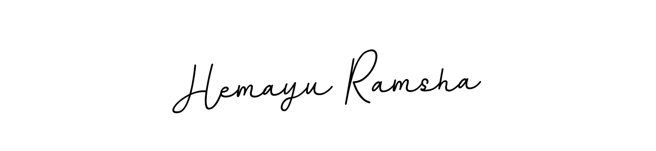 Hemayu Ramsha stylish signature style. Best Handwritten Sign (BallpointsItalic-DORy9) for my name. Handwritten Signature Collection Ideas for my name Hemayu Ramsha. Hemayu Ramsha signature style 11 images and pictures png