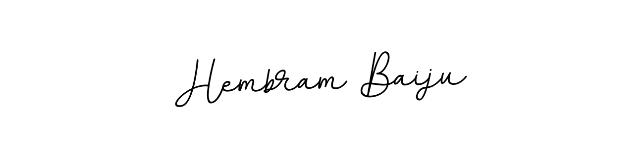 The best way (BallpointsItalic-DORy9) to make a short signature is to pick only two or three words in your name. The name Hembram Baiju include a total of six letters. For converting this name. Hembram Baiju signature style 11 images and pictures png