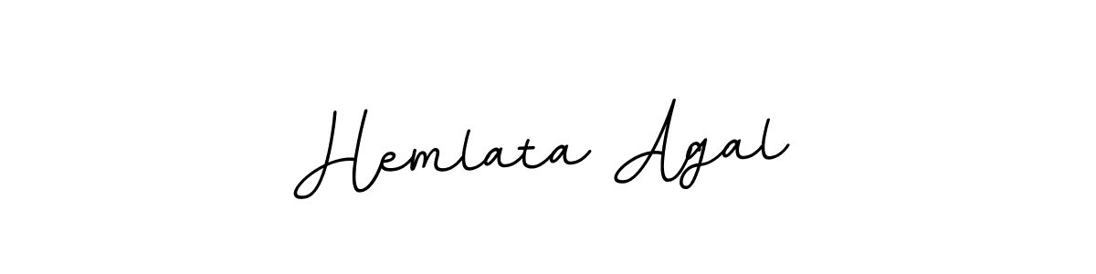 The best way (BallpointsItalic-DORy9) to make a short signature is to pick only two or three words in your name. The name Hemlata Agal include a total of six letters. For converting this name. Hemlata Agal signature style 11 images and pictures png