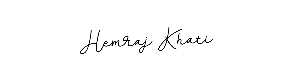 How to make Hemraj Khati name signature. Use BallpointsItalic-DORy9 style for creating short signs online. This is the latest handwritten sign. Hemraj Khati signature style 11 images and pictures png