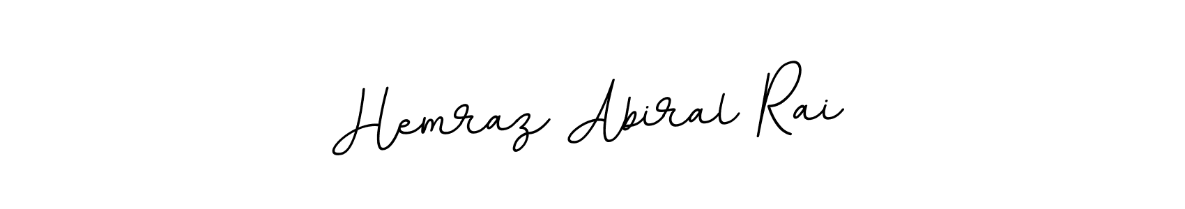 Design your own signature with our free online signature maker. With this signature software, you can create a handwritten (BallpointsItalic-DORy9) signature for name Hemraz Abiral Rai. Hemraz Abiral Rai signature style 11 images and pictures png