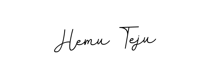 Similarly BallpointsItalic-DORy9 is the best handwritten signature design. Signature creator online .You can use it as an online autograph creator for name Hemu Teju. Hemu Teju signature style 11 images and pictures png