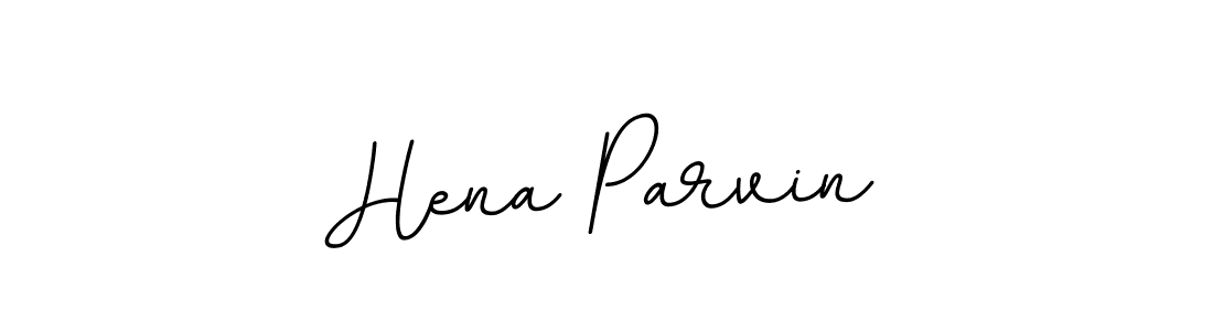 Make a beautiful signature design for name Hena Parvin. With this signature (BallpointsItalic-DORy9) style, you can create a handwritten signature for free. Hena Parvin signature style 11 images and pictures png