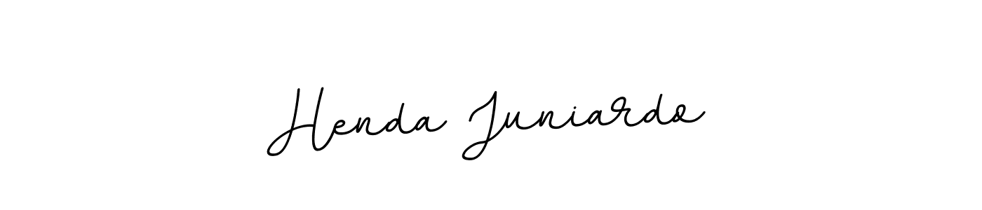 This is the best signature style for the Henda Juniardo name. Also you like these signature font (BallpointsItalic-DORy9). Mix name signature. Henda Juniardo signature style 11 images and pictures png