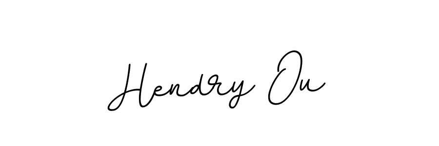 The best way (BallpointsItalic-DORy9) to make a short signature is to pick only two or three words in your name. The name Hendry Ou include a total of six letters. For converting this name. Hendry Ou signature style 11 images and pictures png