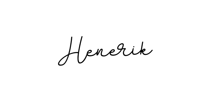 Design your own signature with our free online signature maker. With this signature software, you can create a handwritten (BallpointsItalic-DORy9) signature for name Henerik. Henerik signature style 11 images and pictures png