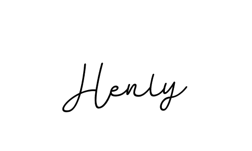 Design your own signature with our free online signature maker. With this signature software, you can create a handwritten (BallpointsItalic-DORy9) signature for name Henly. Henly signature style 11 images and pictures png