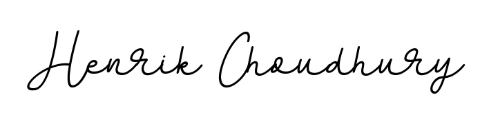 An effortless, minimalist signature concept for Henrik Choudhury using BallpointsItalic-DORy9 design. Clean lines that look great on any document. Henrik Choudhury signature style 11 images and pictures png
