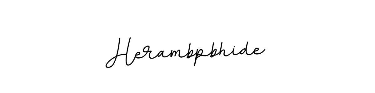 How to Draw Herambpbhide signature style? BallpointsItalic-DORy9 is a latest design signature styles for name Herambpbhide. Herambpbhide signature style 11 images and pictures png