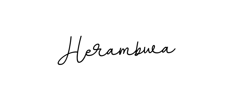 The best way (BallpointsItalic-DORy9) to make a short signature is to pick only two or three words in your name. The name Herambwa include a total of six letters. For converting this name. Herambwa signature style 11 images and pictures png