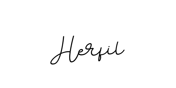 Make a beautiful signature design for name Herfil. With this signature (BallpointsItalic-DORy9) style, you can create a handwritten signature for free. Herfil signature style 11 images and pictures png