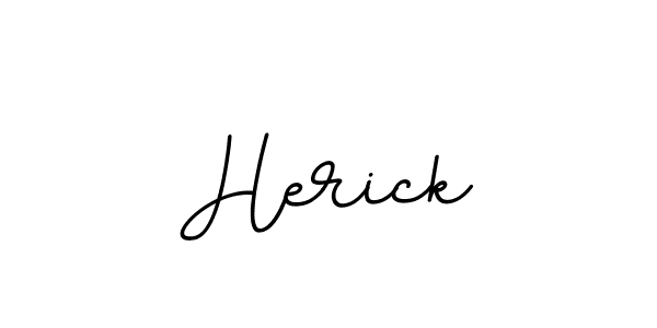 Create a beautiful signature design for name Herick. With this signature (BallpointsItalic-DORy9) fonts, you can make a handwritten signature for free. Herick signature style 11 images and pictures png