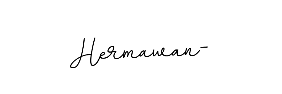Make a beautiful signature design for name Hermawan-. With this signature (BallpointsItalic-DORy9) style, you can create a handwritten signature for free. Hermawan- signature style 11 images and pictures png