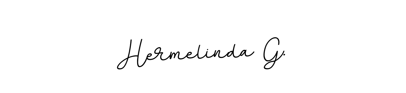 How to make Hermelinda G. name signature. Use BallpointsItalic-DORy9 style for creating short signs online. This is the latest handwritten sign. Hermelinda G. signature style 11 images and pictures png