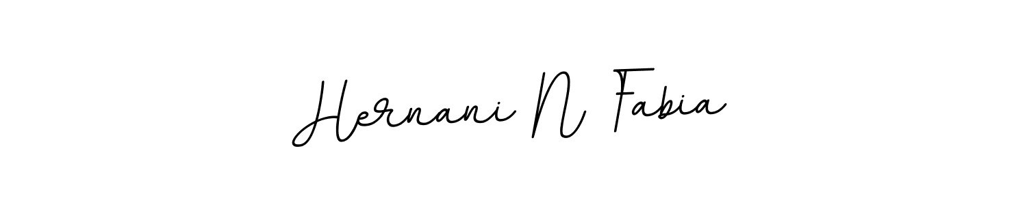 Design your own signature with our free online signature maker. With this signature software, you can create a handwritten (BallpointsItalic-DORy9) signature for name Hernani N Fabia. Hernani N Fabia signature style 11 images and pictures png