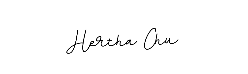 How to make Hertha Chu name signature. Use BallpointsItalic-DORy9 style for creating short signs online. This is the latest handwritten sign. Hertha Chu signature style 11 images and pictures png