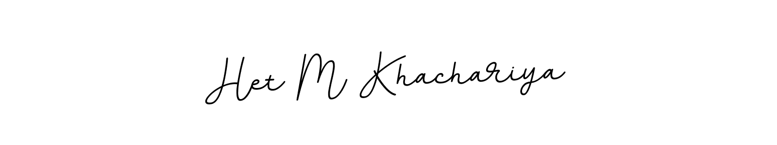 Create a beautiful signature design for name Het M Khachariya. With this signature (BallpointsItalic-DORy9) fonts, you can make a handwritten signature for free. Het M Khachariya signature style 11 images and pictures png