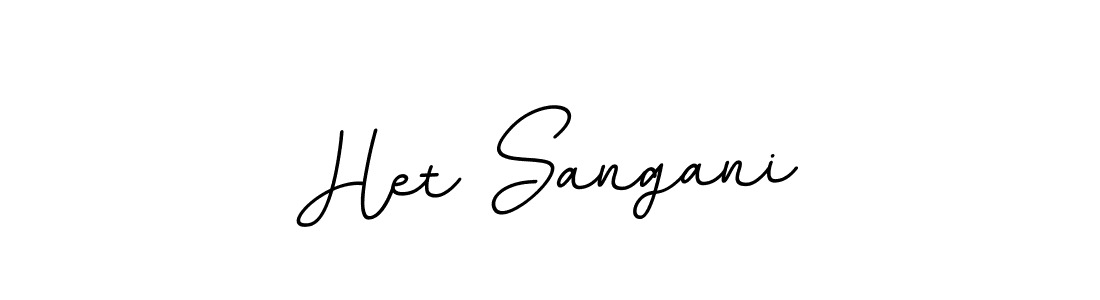 Design your own signature with our free online signature maker. With this signature software, you can create a handwritten (BallpointsItalic-DORy9) signature for name Het Sangani. Het Sangani signature style 11 images and pictures png