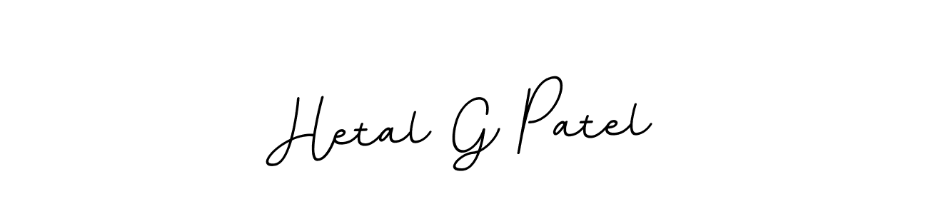 Hetal G Patel stylish signature style. Best Handwritten Sign (BallpointsItalic-DORy9) for my name. Handwritten Signature Collection Ideas for my name Hetal G Patel. Hetal G Patel signature style 11 images and pictures png
