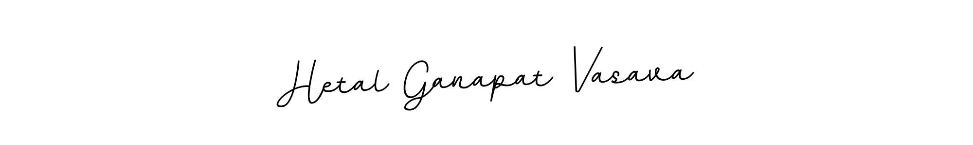 Design your own signature with our free online signature maker. With this signature software, you can create a handwritten (BallpointsItalic-DORy9) signature for name Hetal Ganapat Vasava. Hetal Ganapat Vasava signature style 11 images and pictures png