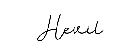 Achieve flawless digital penmanship with Hevil name in BallpointsItalic-DORy9 font. The perfect tool for creating online signatures. Hevil signature style 11 images and pictures png