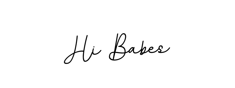 You should practise on your own different ways (BallpointsItalic-DORy9) to write your name (Hi Babes) in signature. don't let someone else do it for you. Hi Babes signature style 11 images and pictures png