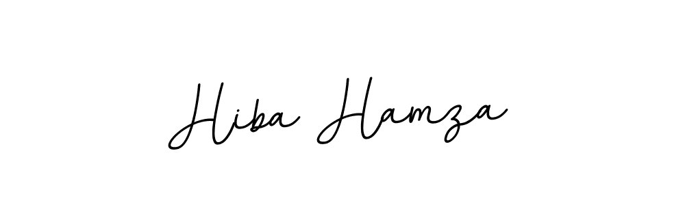 Design your own signature with our free online signature maker. With this signature software, you can create a handwritten (BallpointsItalic-DORy9) signature for name Hiba Hamza. Hiba Hamza signature style 11 images and pictures png