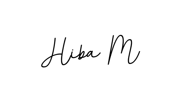 It looks lik you need a new signature style for name Hiba M. Design unique handwritten (BallpointsItalic-DORy9) signature with our free signature maker in just a few clicks. Hiba M signature style 11 images and pictures png