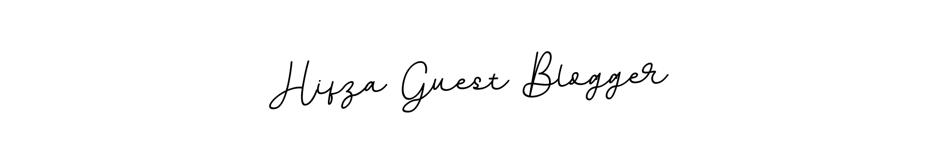 Create a beautiful signature design for name Hifza Guest Blogger. With this signature (BallpointsItalic-DORy9) fonts, you can make a handwritten signature for free. Hifza Guest Blogger signature style 11 images and pictures png