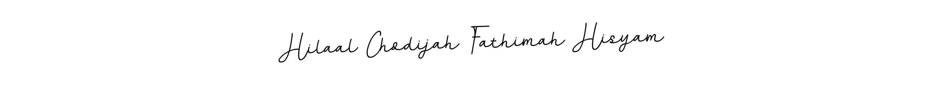 Also You can easily find your signature by using the search form. We will create Hilaal Chodijah Fathimah Hisyam name handwritten signature images for you free of cost using BallpointsItalic-DORy9 sign style. Hilaal Chodijah Fathimah Hisyam signature style 11 images and pictures png