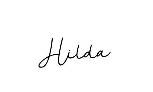 Create a beautiful signature design for name Hilda. With this signature (BallpointsItalic-DORy9) fonts, you can make a handwritten signature for free. Hilda signature style 11 images and pictures png